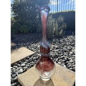 Orrefors Expo Swedish Art Glass Vase 21 Inch Signed Nu 2503 Heavy Crystal